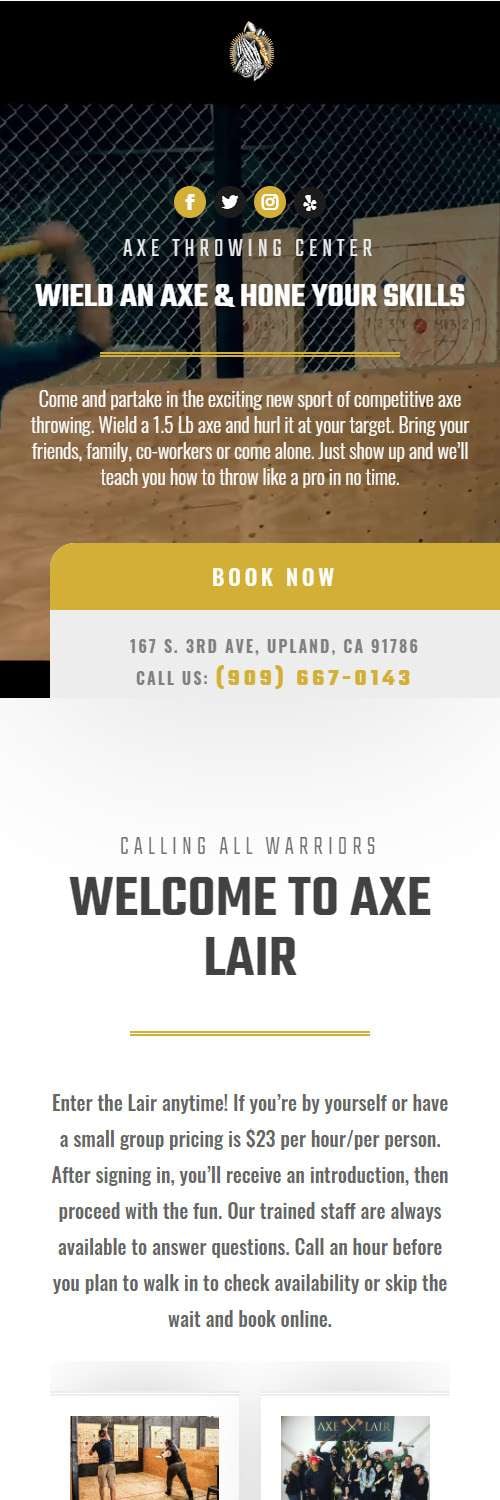 Axe Lair Website Client