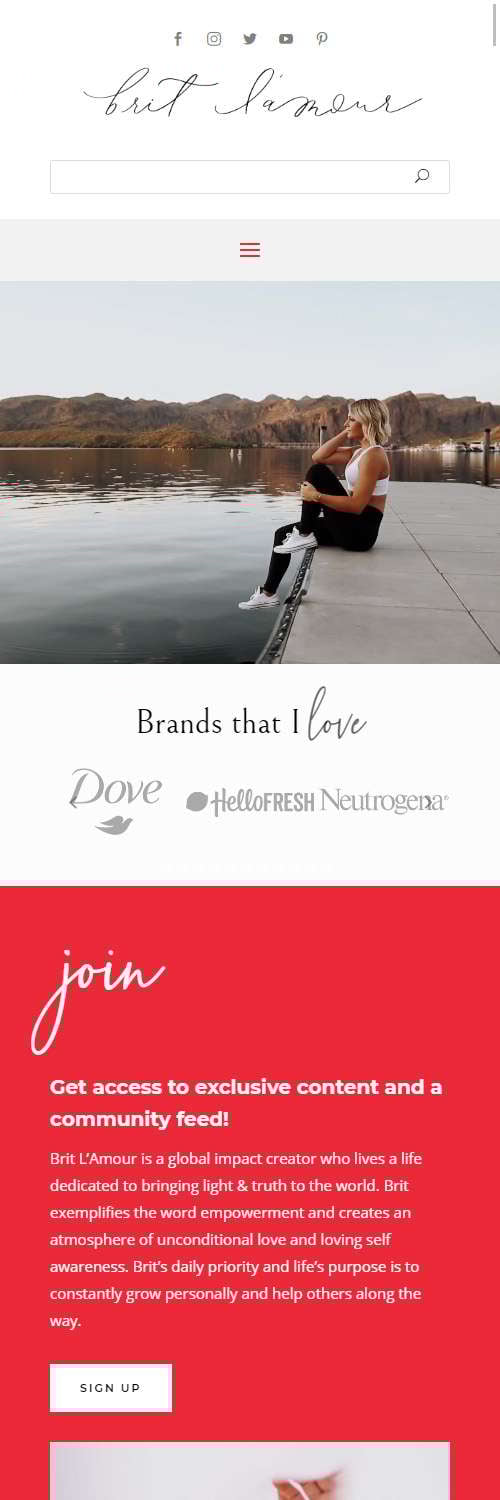 Brit L'Amour Website Client