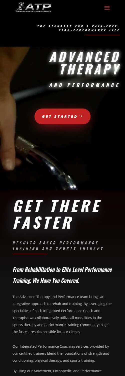 Advanced Therapy and Performance Website Client