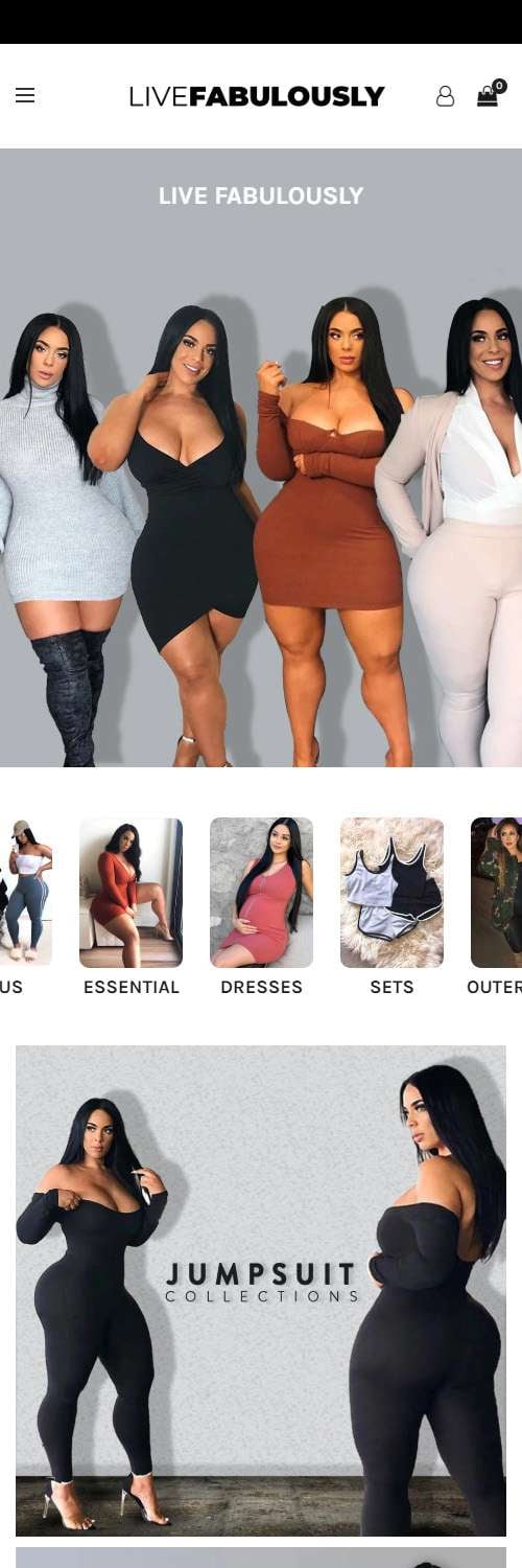 Live Fabulously Website Client Mobile