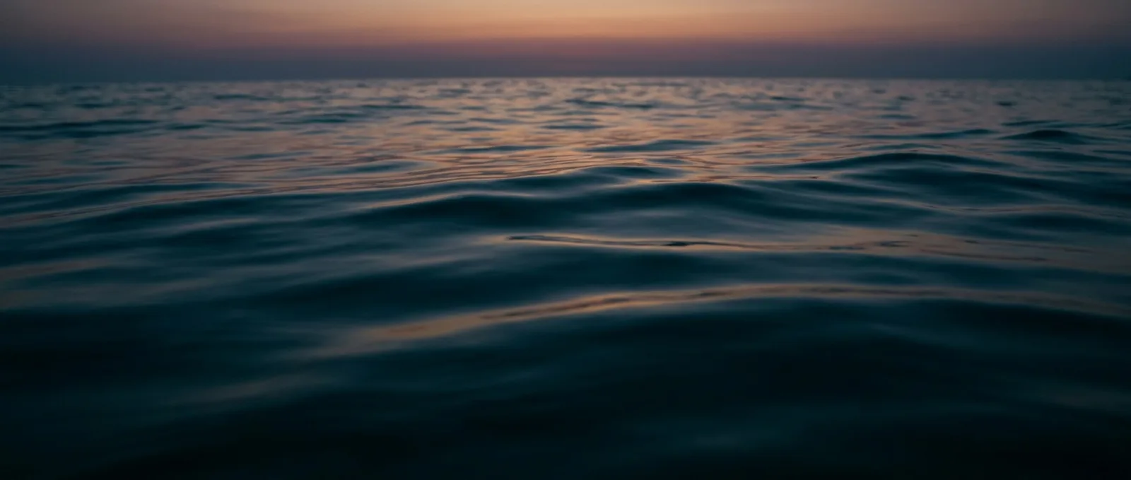 Open ocean at dusk