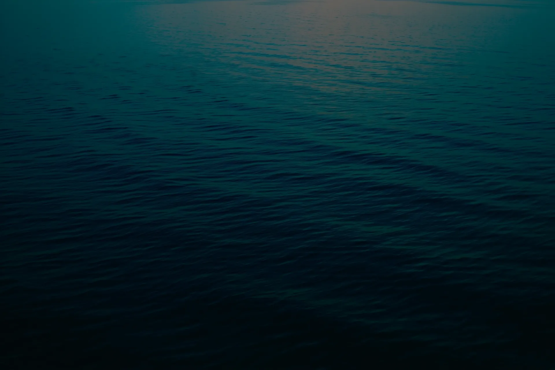 Open water at dusk