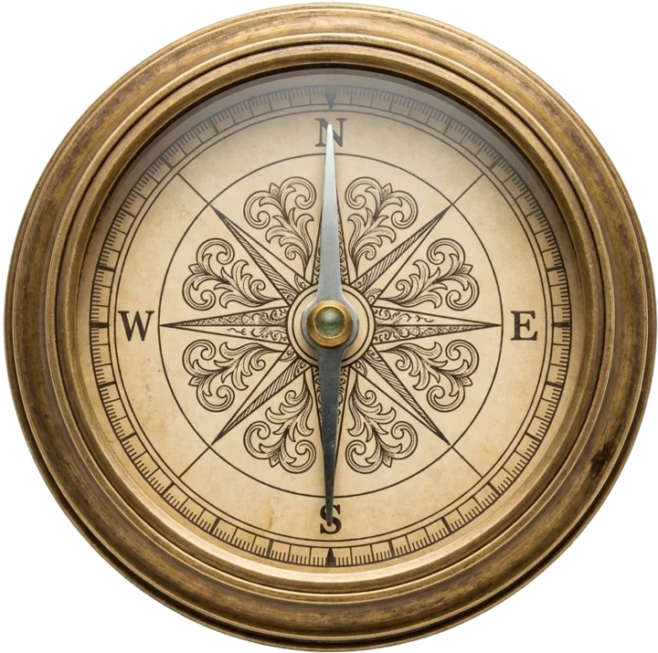 Brass navigational compass