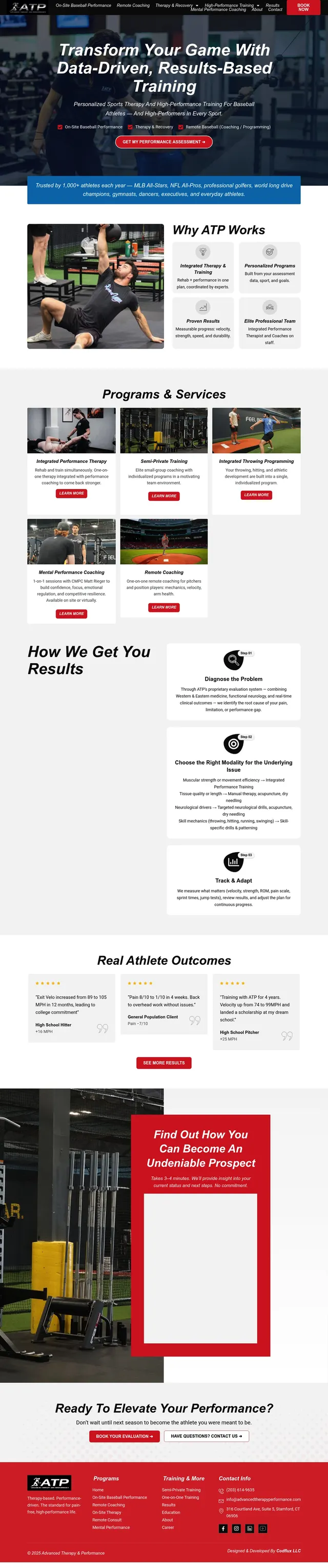 Advanced Therapy & Performance website