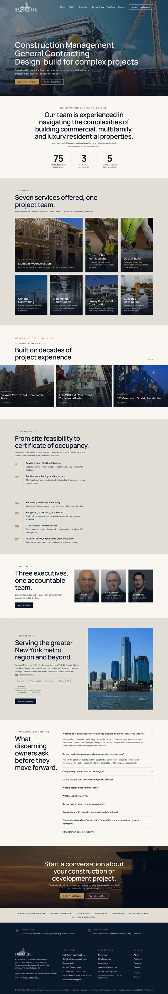 Brookfield Construction Group website