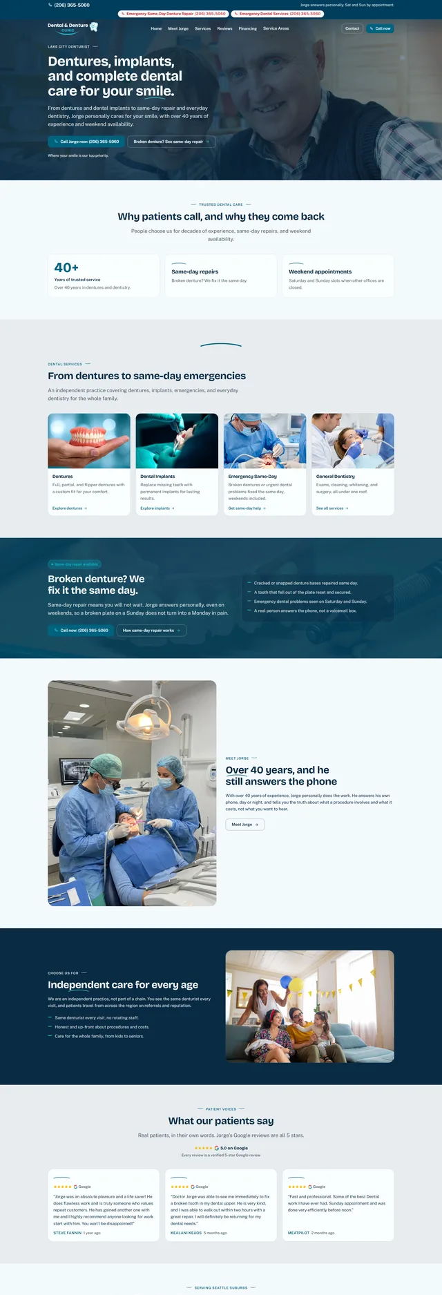 Dental & Denture Clinic website