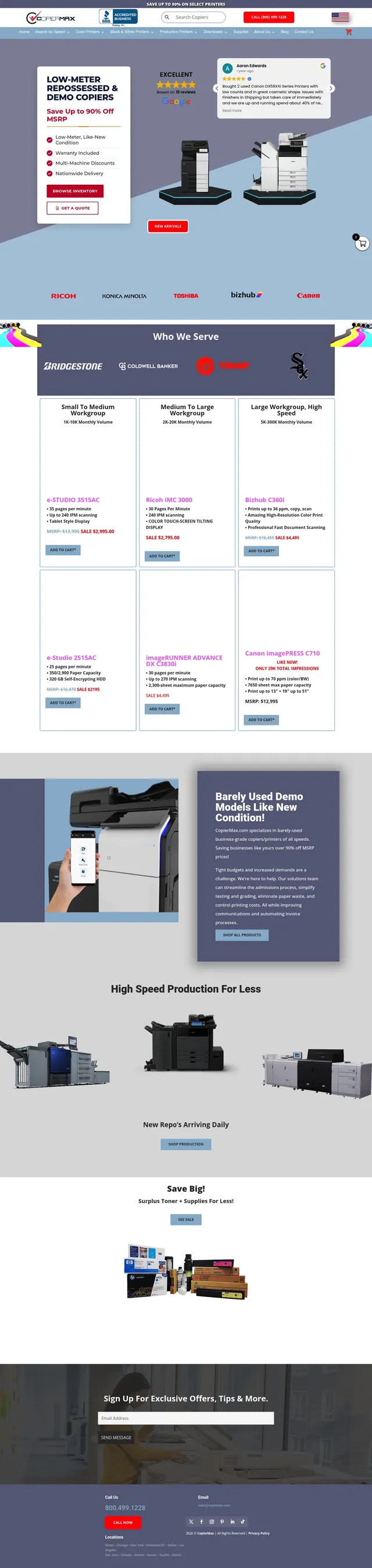 Digital Copier Mart website
