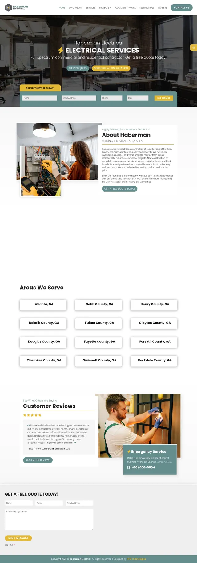 Haberman Electrical website