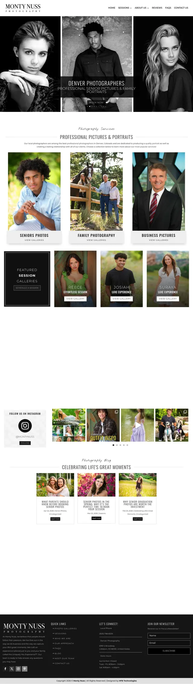 Monty Nuss Photography website
