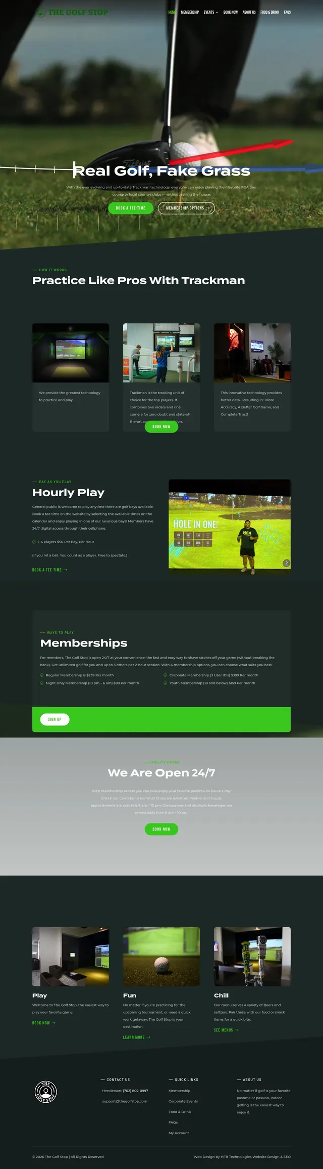 The Golf Stop website