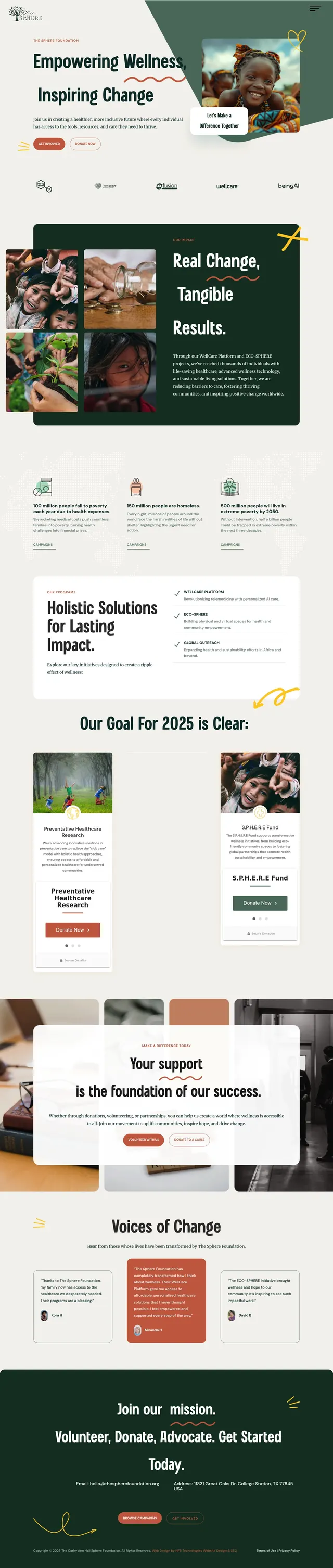 The Sphere Foundation website