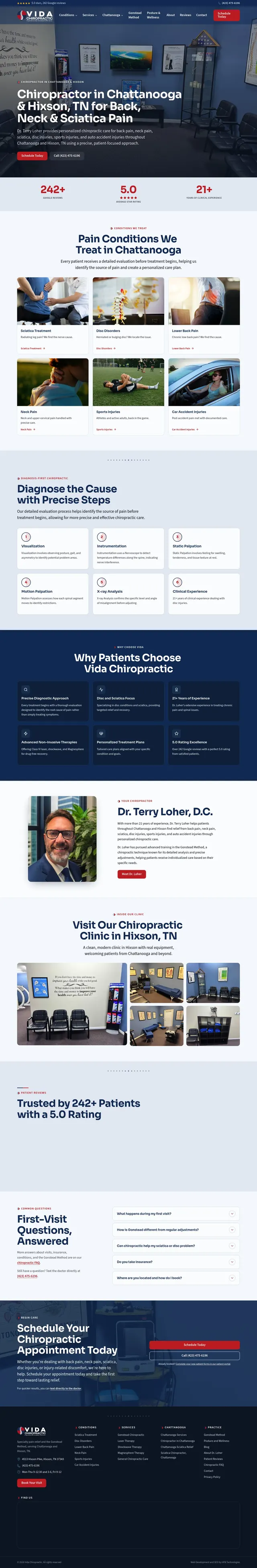 Vida Chiropractic website