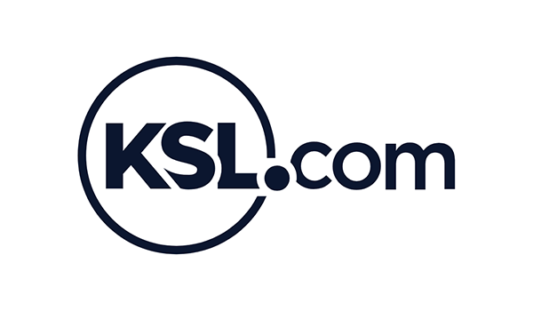 KSL.com logo with dark text and circle